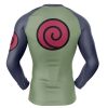 Konohagakure Jounin Uniform Naruto Rashguards Long Sleeve BACK Mockup - Anime Gifts Store