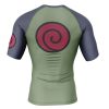 Konohagakure Jounin Uniform Naruto Rashguards Short Sleeve BACK Mockup - Anime Gifts Store