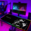 Large RGB Anime Death Note Mouse Pad Xxl Speed Gaming Computer Accessories Mousepad LED Gamers Keyboard 6 - Anime Gifts Store