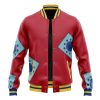 Luffy Wano Pattern OP Varsity Jacket FRONT Mockup - Anime Gifts Store