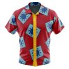 Luffys Wano Pattern OP Short Sleeve Hawaiian Shirt FRONT Mockup - Anime Gifts Store