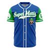 Luigi SMB AOP Baseball Jersey FRONT Mockup - Anime Gifts Store