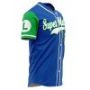 Luigi SMB AOP Baseball Jersey SIDE Mockup - Anime Gifts Store