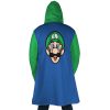 Luigi SMB AOP Hooded Cloak Coat BACK Mockup - Anime Gifts Store