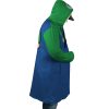 Luigi SMB AOP Hooded Cloak Coat RIGHT Mockup - Anime Gifts Store