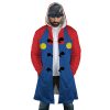 Mario SMB AOP Hooded Cloak Coat FRONT Mockup - Anime Gifts Store