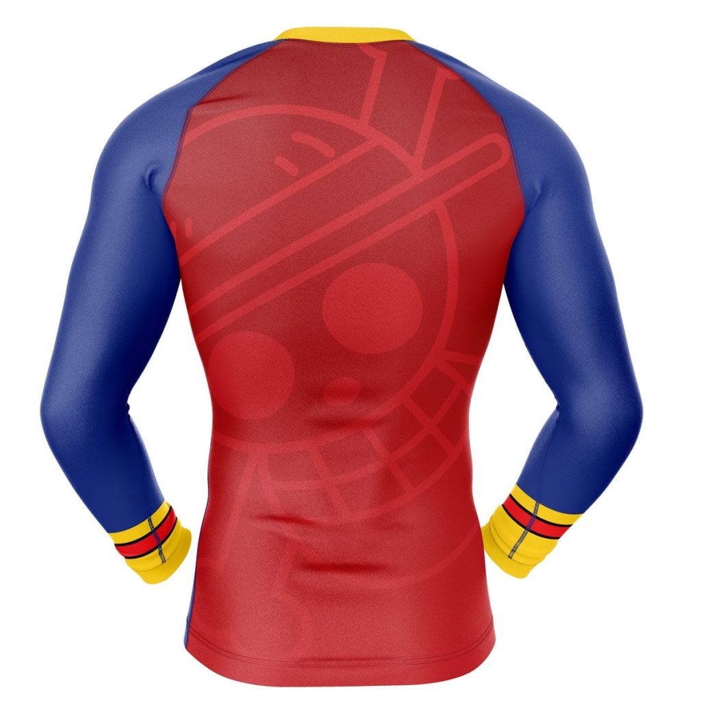 Monkey D. Luffy Compression Shirt Rash Guard back - Anime Gifts Store