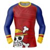 Monkey D. Luffy Compression Shirt Rash Guard front - Anime Gifts Store