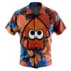 Orange Squid Aloha Splatoon Short Sleeve Hawaiian Shirt FRONT Mockup - Anime Gifts Store