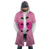 Peach Princess SMB AOP Hooded Cloak Coat FRONT Mockup - Anime Gifts Store