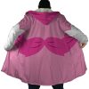 Peach Princess SMB AOP Hooded Cloak Coat NO HOOD Mockup - Anime Gifts Store