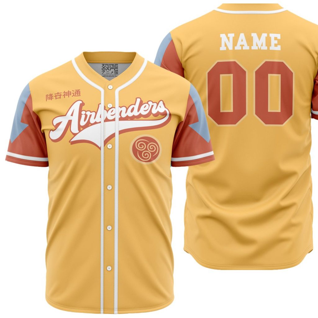 Personalized Airbenders A AOP Baseball Jersey MAIN Mockup - Anime Gifts Store