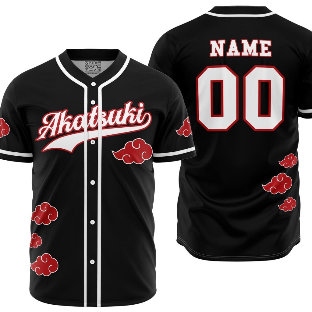 Personalized Akatsuki Baseball Jersey mockup - Anime Gifts Store