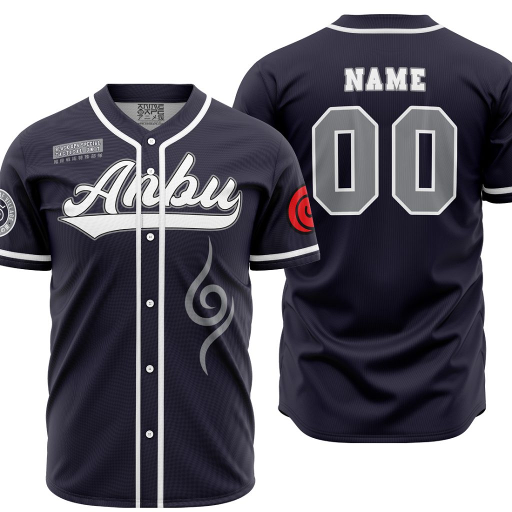 Personalized Anbu Kakashi Naruto AOP Baseball Jersey MAIN Mockup - Anime Gifts Store