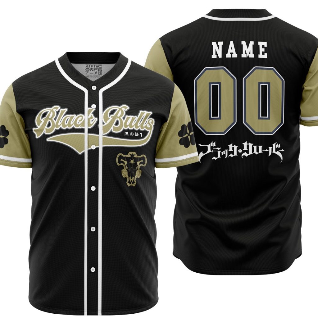 Personalized Asta Black Bulls BC AOP Baseball Jersey MAIN Mockup 1 - Anime Gifts Store