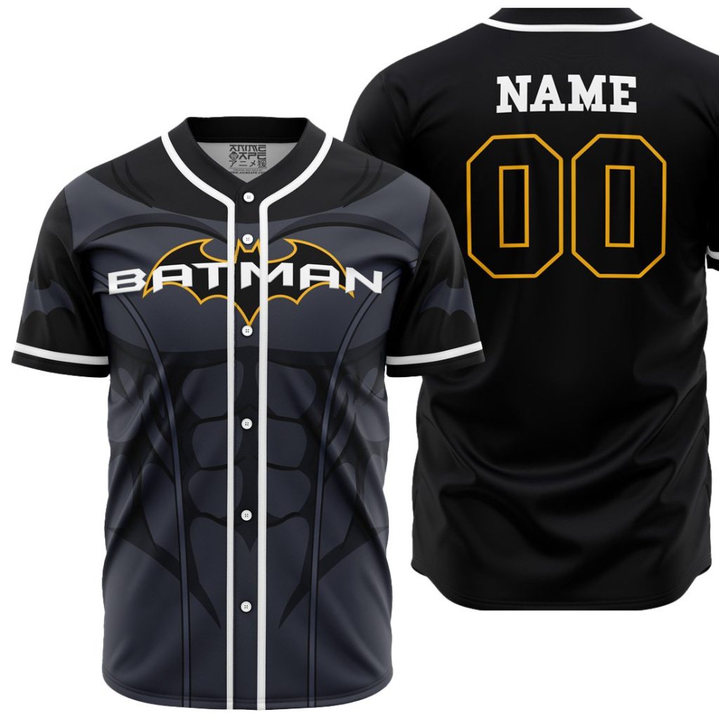 Personalized Batman DC AOP Baseball Jersey MAIN Mockup - Anime Gifts Store