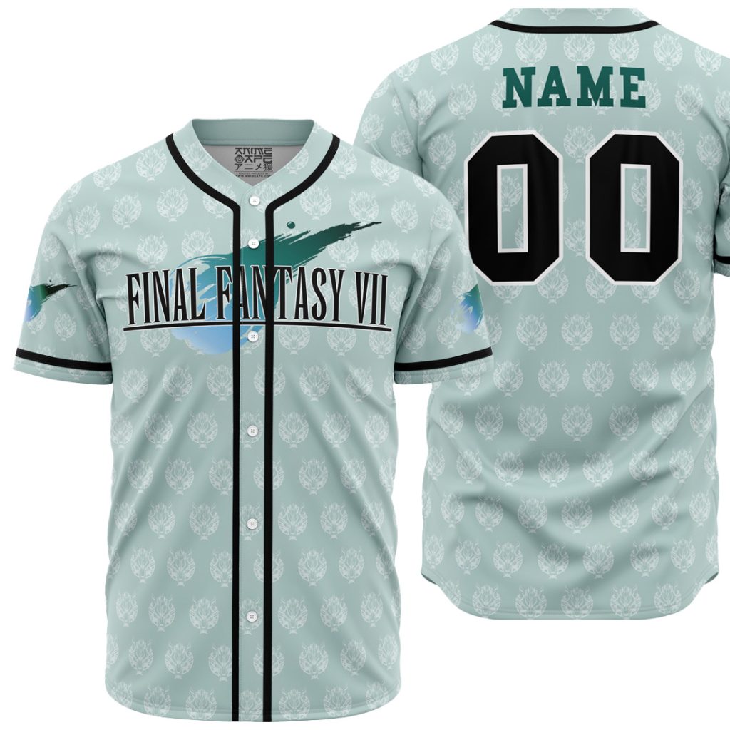 Personalized Cloud Strife Final Fantasy 7 AOP Baseball Jersey MAIN Mockup - Anime Gifts Store