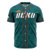 Personalized Deku MHA AOP Baseball Jersey FRONT Mockup - Anime Gifts Store