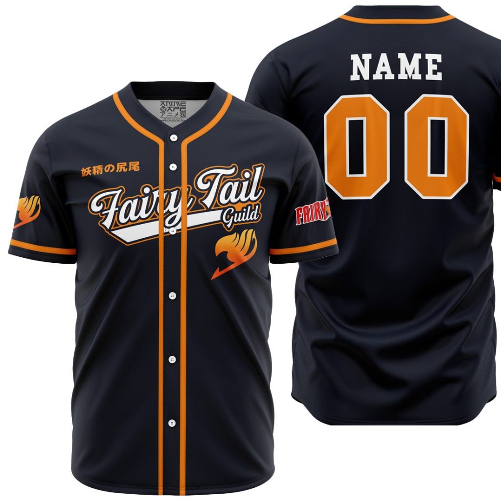 Personalized Fairy Tail Guild FT AOP Baseball Jersey MAIN Mockup - Anime Gifts Store