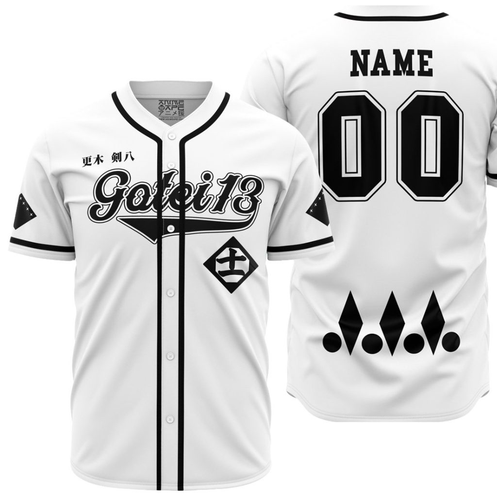 Personalized Gotei 13 Kenny B AOP Baseball Jersey MAIN Mockup - Anime Gifts Store