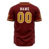 Personalized Gryffindor HP AOP Baseball Jersey BACK Mockup - Anime Gifts Store