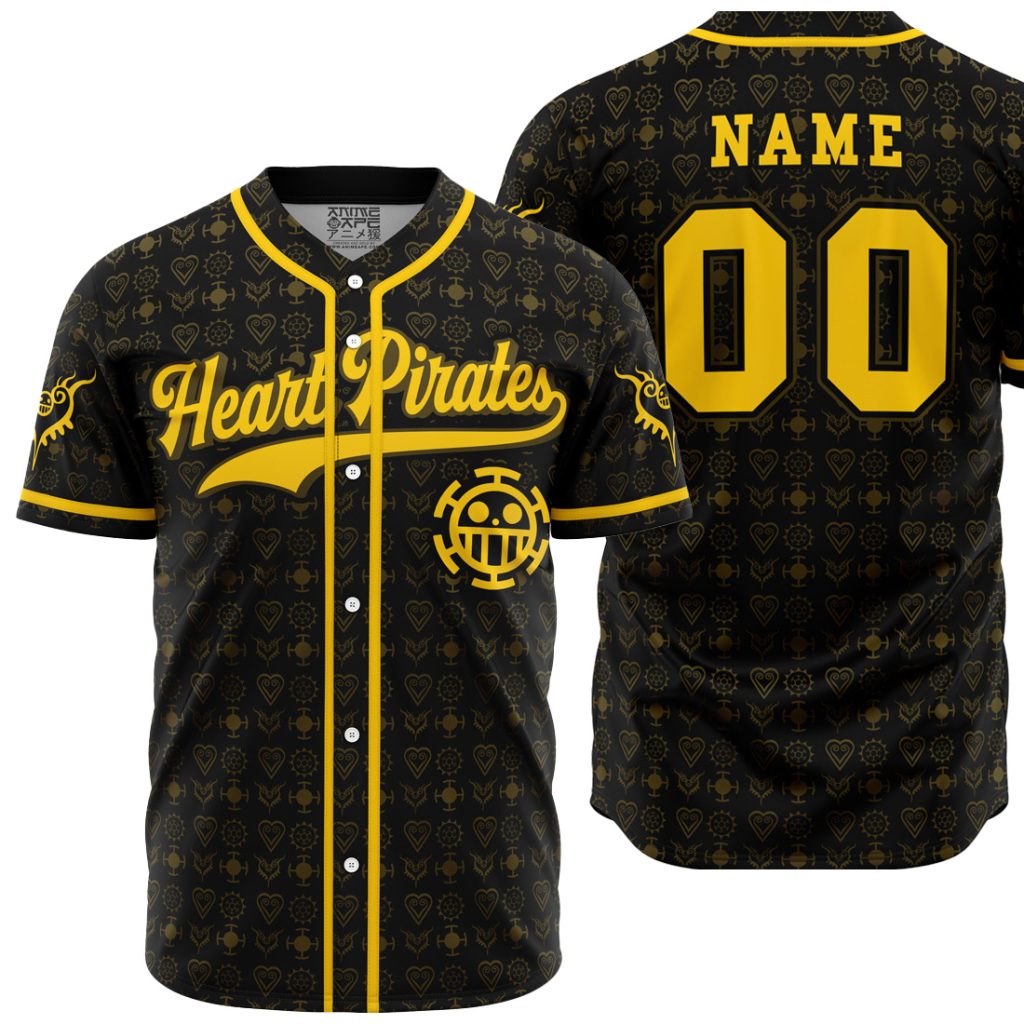 Personalized Heart Pirates LV1 OP AOP Baseball Jersey MAIN Mockup - Anime Gifts Store