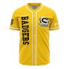 Personalized Hufflepuff Badgers House HP AOP Baseball Jersey FRONT Mockup - Anime Gifts Store