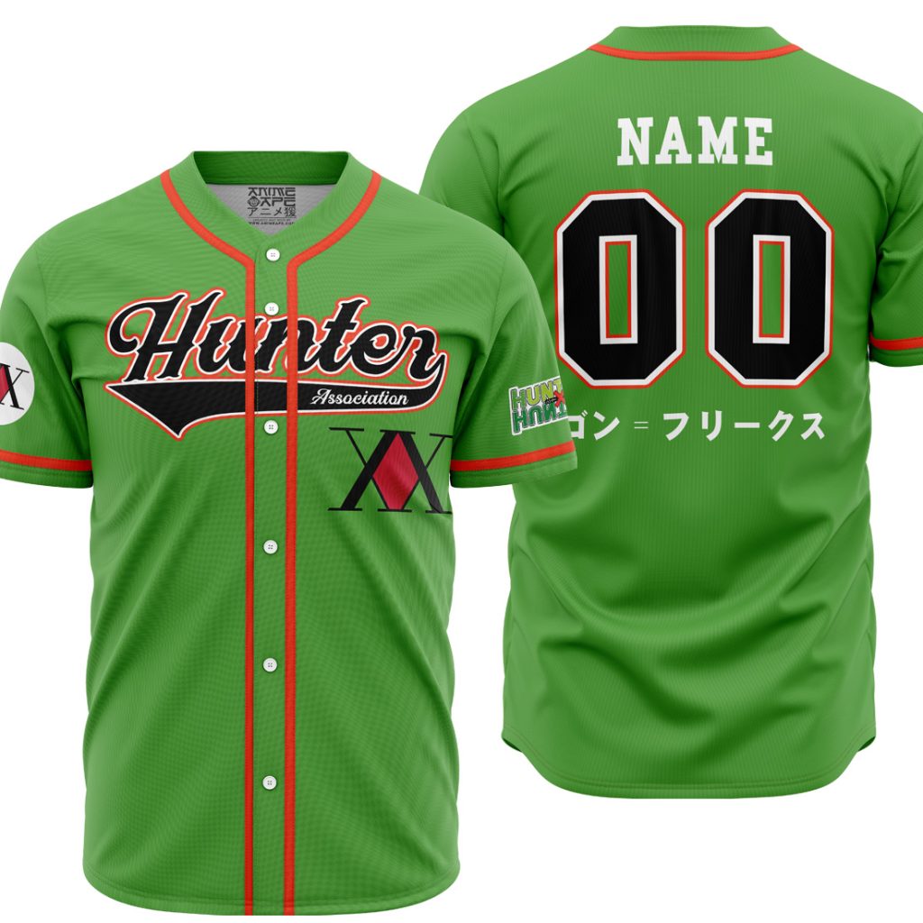 Personalized Hunter Association Gon HXH AOP Baseball Jersey MAIN Mockup - Anime Gifts Store