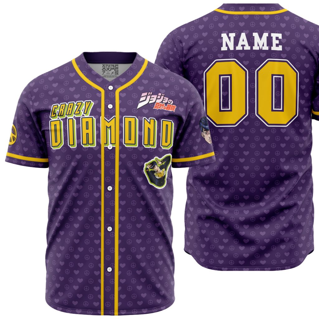 Personalized Josuke Shining Diamond JBA AOP Baseball Jersey MAIN Mockup - Anime Gifts Store