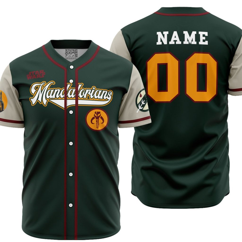 Personalized Mandalorians BF SW AOP Baseball Jersey MAIN Mockup - Anime Gifts Store