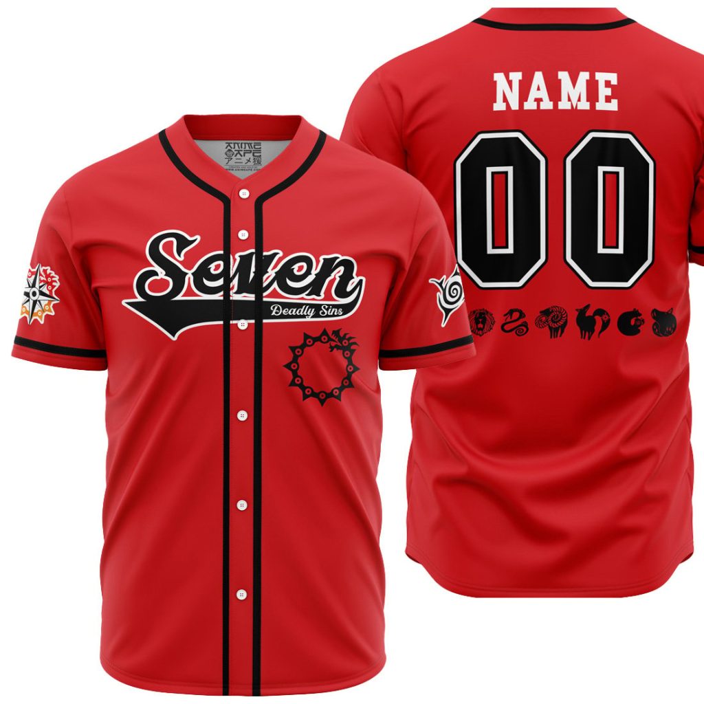 Personalized Meliodas SDS AOP Baseball Jersey MAIN Mockup - Anime Gifts Store