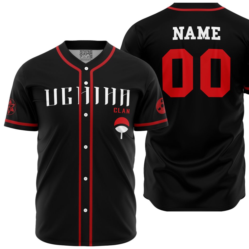 Personalized Sasuke Uchiha N AOP Baseball Jersey MAIN Mockup - Anime Gifts Store