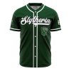 Personalized Slytherin HP AOP Baseball Jersey FRONT Mockup - Anime Gifts Store