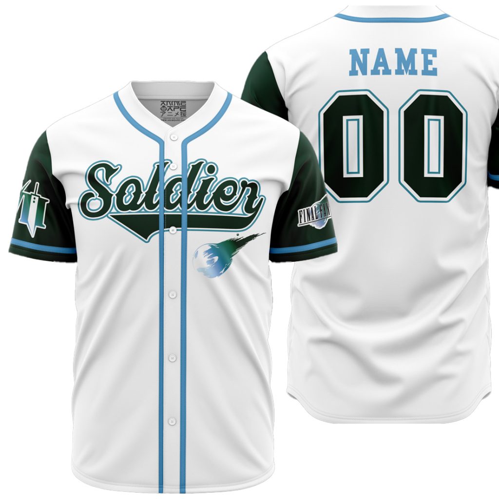 Personalized Soldier Final Fantasy 7 AOP Baseball Jersey MAIN Mockup - Anime Gifts Store