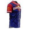 Personalized Superman DC AOP Baseball Jersey SIDE Mockup - Anime Gifts Store