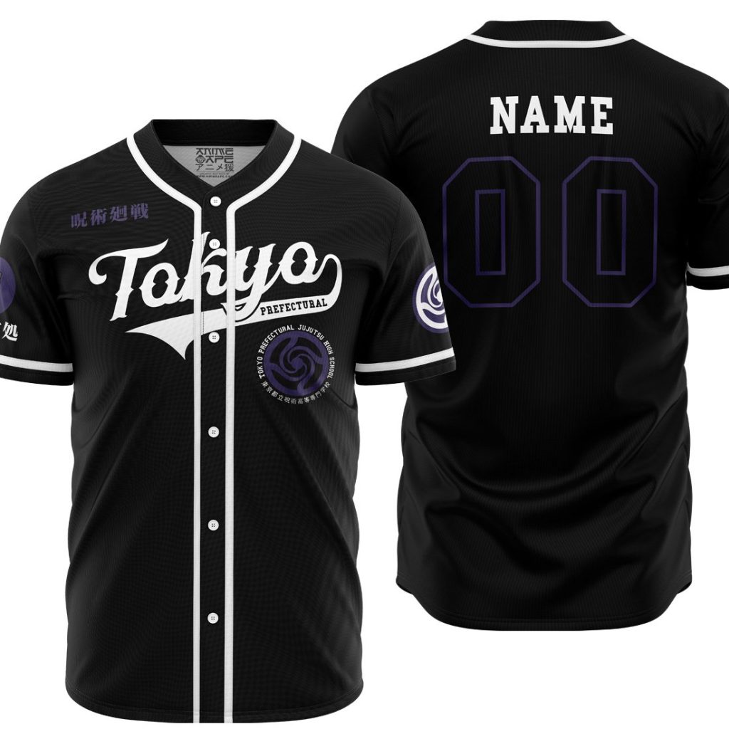 Personalized Tokyo Prefectural Gojo JK AOP Baseball Jersey MAIN Mockup - Anime Gifts Store