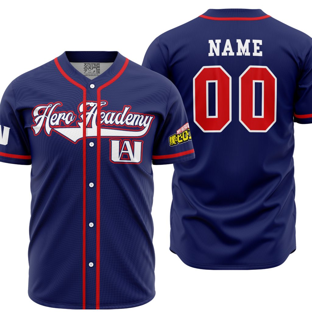 Personalized TrainingUniform MHA AOP Baseball Jersey MAIN Mockup - Anime Gifts Store