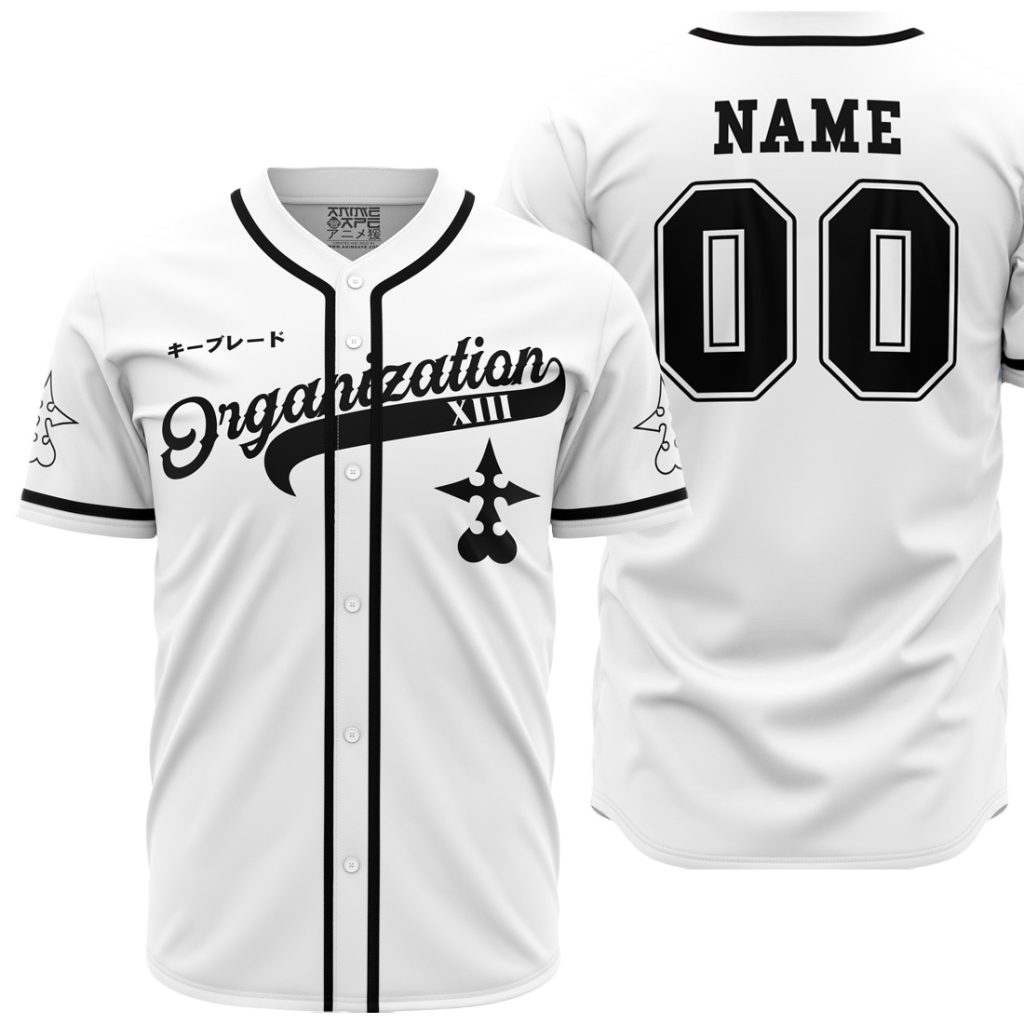 Personalized Xemnas Organization XIII KH AOP Baseball Jersey MAIN Mockup - Anime Gifts Store