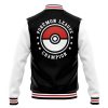 Poke League Bomber P Varsity Jacket BACK Mockup - Anime Gifts Store