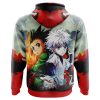 Power Duo Gon Killua Hunter X Hunter AOP Hoodie 3D BACK Mockup - Anime Gifts Store