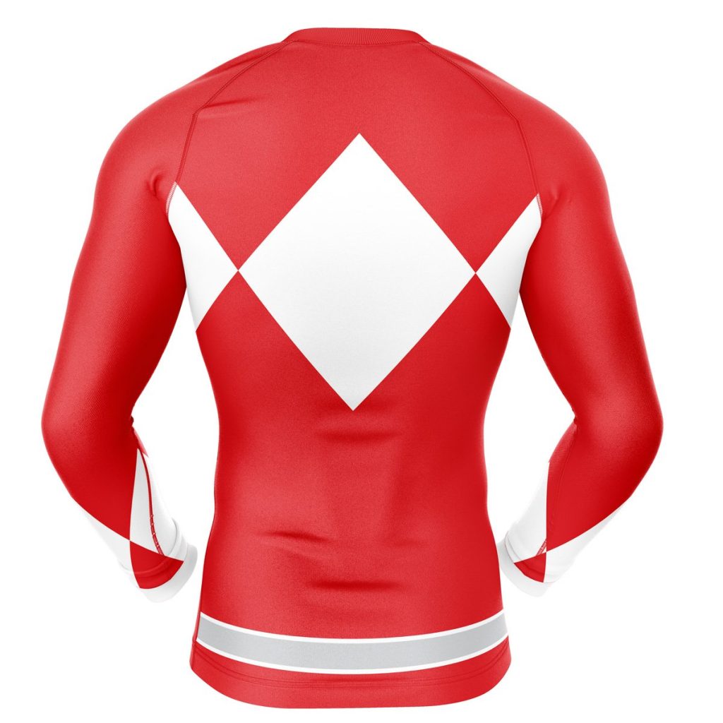 Red Ranger Compression Shirt Rash Guard back 1 - Anime Gifts Store