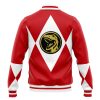 Red Ranger MMPR Varsity Jacket BACK Mockup - Anime Gifts Store