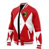 Red Ranger MMPR Varsity Jacket F RIGHT Mockup - Anime Gifts Store