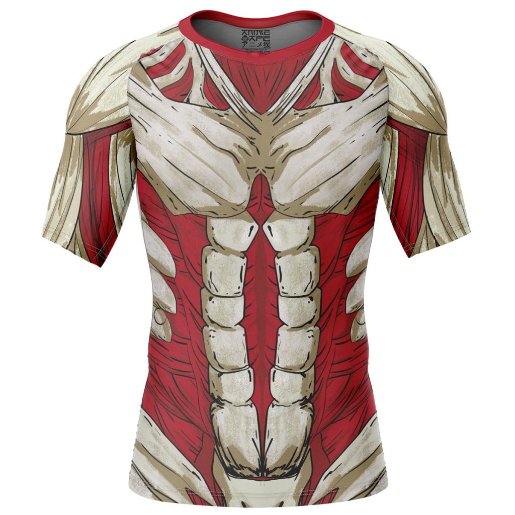 Reiner braun Short Sleeve Rash Guard front - Anime Gifts Store