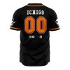 Soul Reaper Ichigo Bleach AOP Baseball Jersey AOP Baseball Jersey BACK Mockup - Anime Gifts Store