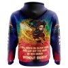 Space Samurai Tanjiro Demon Slayer AOP Hoodie 3D BACK Mockup - Anime Gifts Store