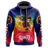 Space Samurai Tanjiro Demon Slayer AOP Hoodie 3D FRONT Mockup - Anime Gifts Store