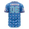 Straw Hats Chopper One Piece AOP Baseball Jersey BACK Mockup - Anime Gifts Store