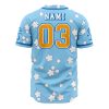 Straw Hats Nami One Piece AOP Baseball Jersey BACK Mockup - Anime Gifts Store