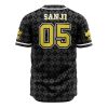 Straw Hats Sanji One Piece AOP Baseball Jersey BACK Mockup - Anime Gifts Store